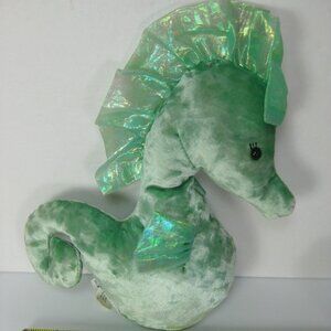 Jellycat Discontinued Teal Green Coral Cutie SEAHORSE Shimmer Soft Toy Plush